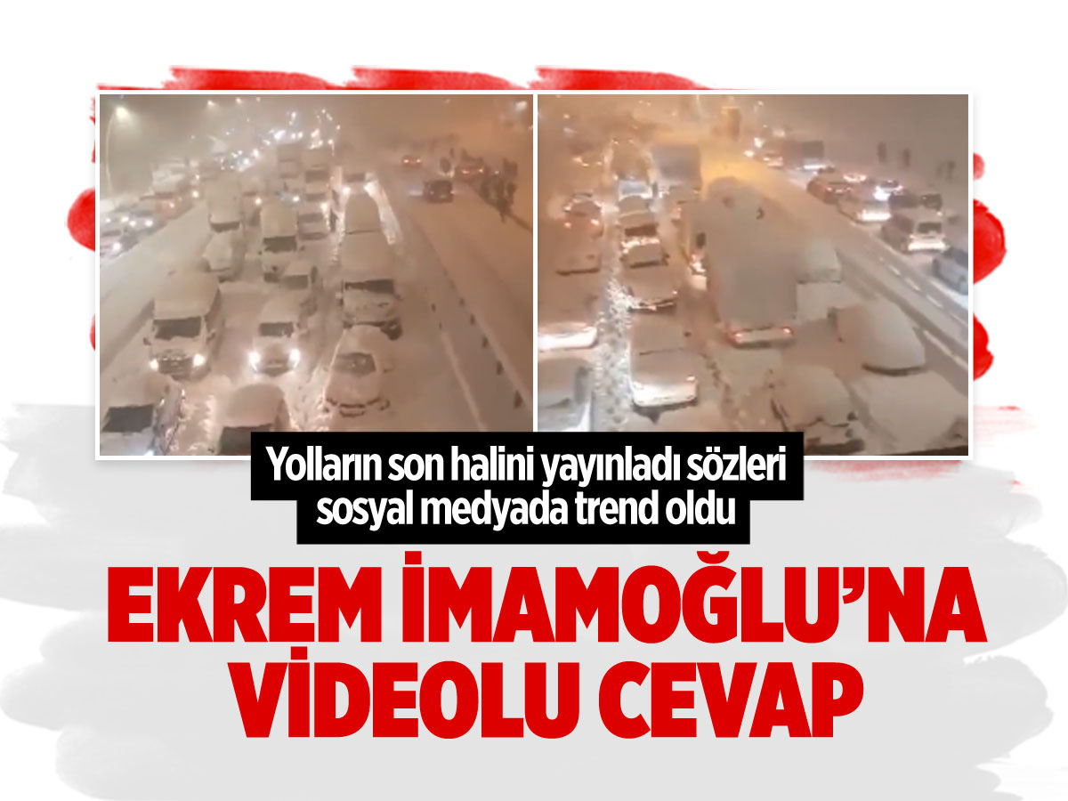 İstanbul yolda kaldı Ekrem İmamoğlu'na videolu cevap rekor kırdı