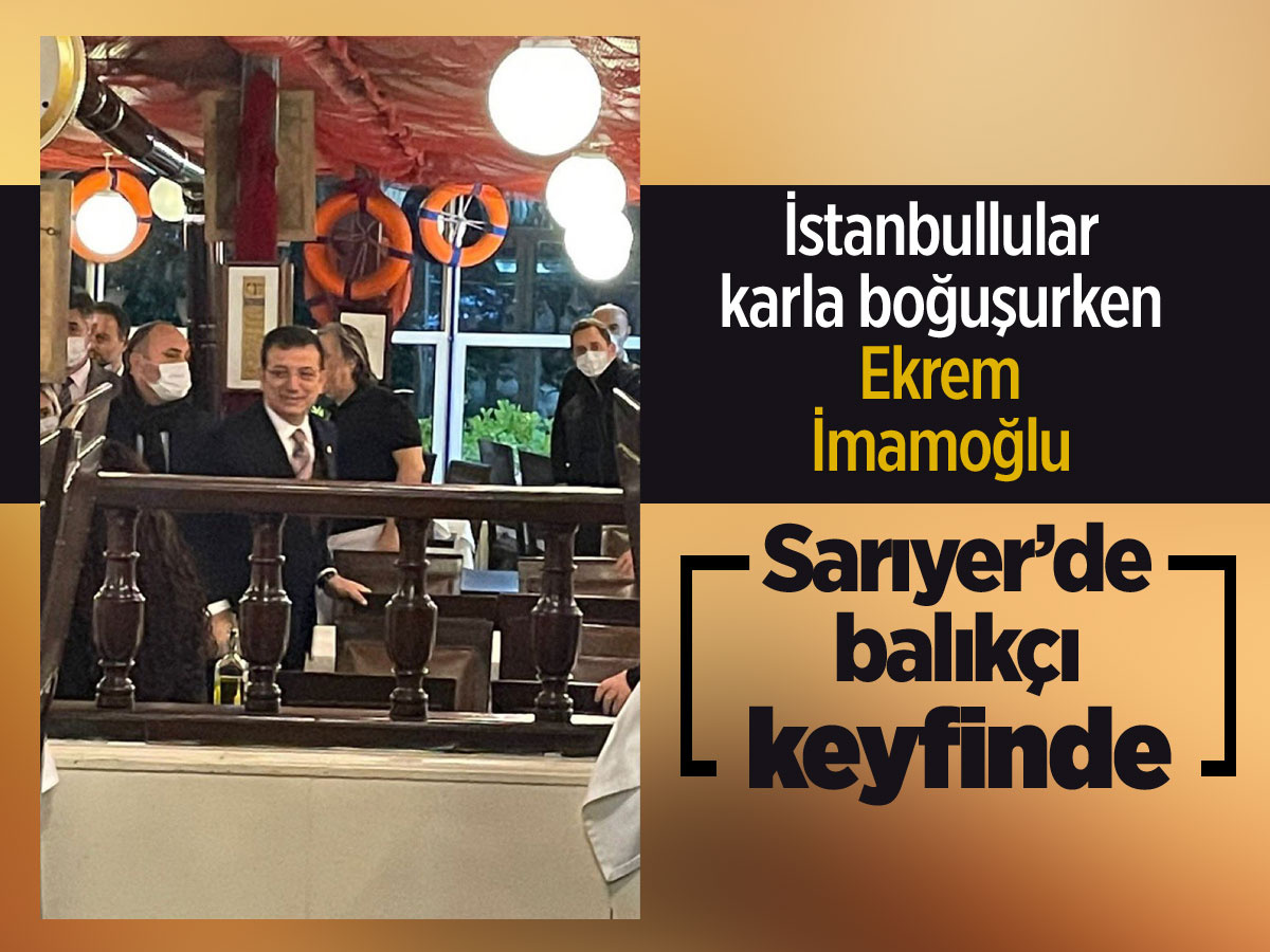 İstanbul yolda kalmışken Ekrem İmamoğlu balıkçıda keyif yaptı iddiası