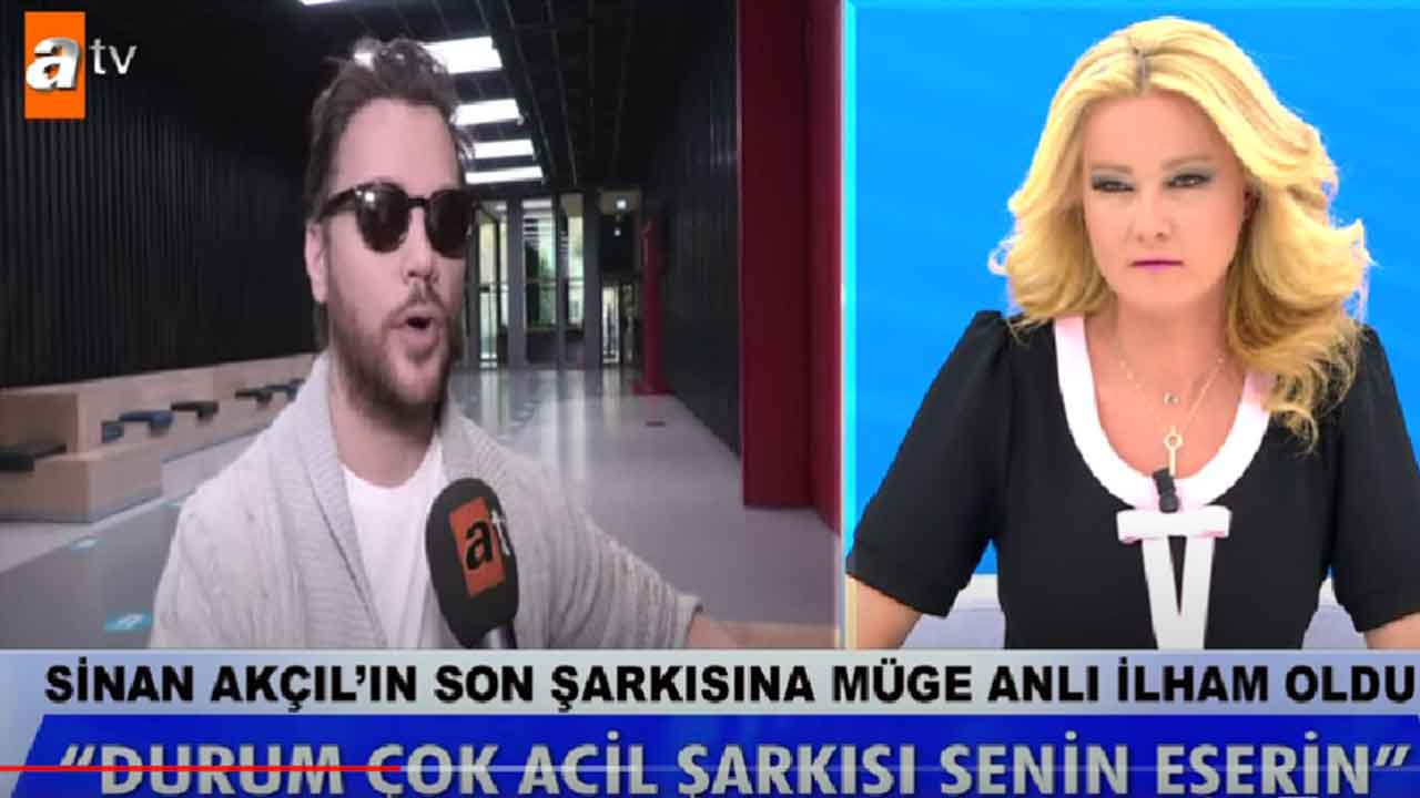 ATV Müge Anlı canlı yayında Sinan Akçıl'la sürpriz düet! 'Durum Çok Acil'i Müge Anlı'ya yazmış!