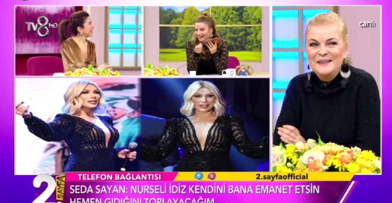 TV8 2. Sayfa canlıda Seda Sayan'dan Nurseli İdiz'e estetik sözü: Gıdını aldıracağım