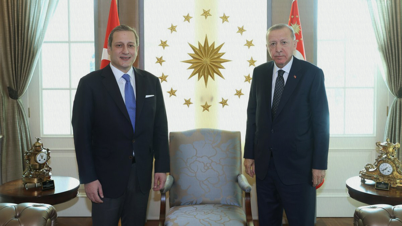 Cumhurbaşkanı Erdoğan, Galatasaray Başkanı Burak Elmas'ı kabul etti