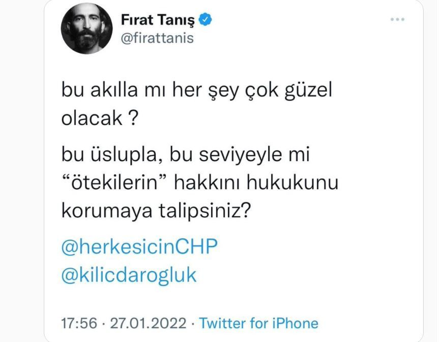 Fırat Tanış'ın Cumhuriyet ve CHP twitine Cüneyt Özdemir'den tepki: Tutmayın küçük enişteyi!