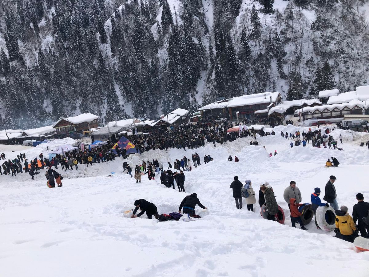 Ayder Kar Festivali'nin ilk günü renkli görüntülerle başladı