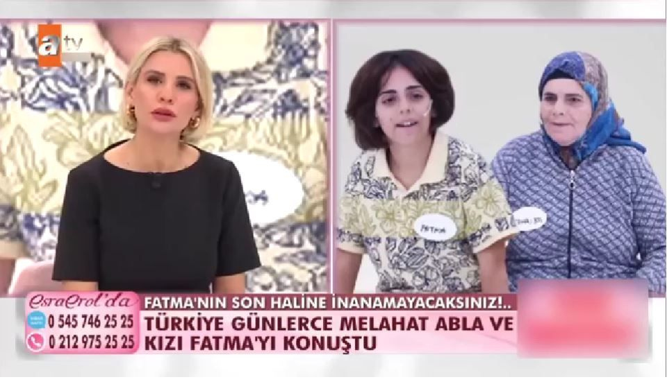 ATV Esra Erol'daki zihinsel engelli Fatma sevgilisi Ahmet, kuması ve onun sevgilisiyle yaşıyor! Rezalet!