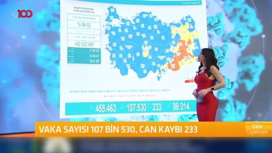 Tv100 spikeri Ela Rümeysa Cebeci koronavirüs haritasını yorumlarken şoke oldu: Ne gördük, ne duyduk...