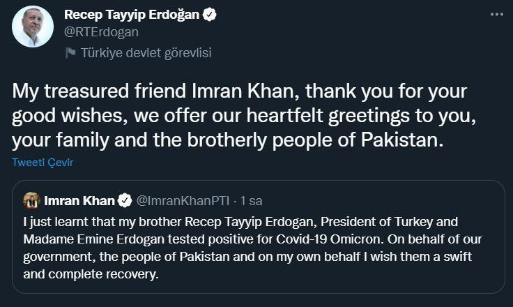 Cumhurbaşkanı Erdoğan tüm geçmiş olsun dileklerine teşekkür etti