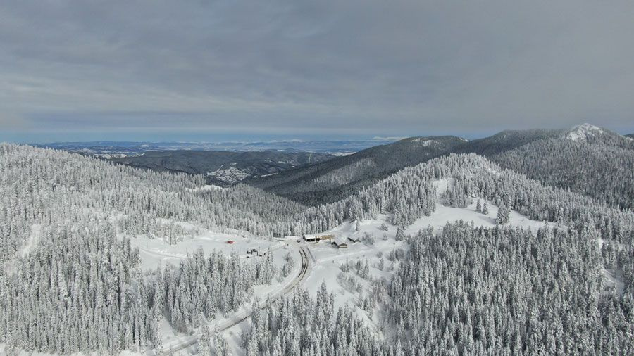 Kar altında havadan görüntülenen Ilgaz dağları mest etti