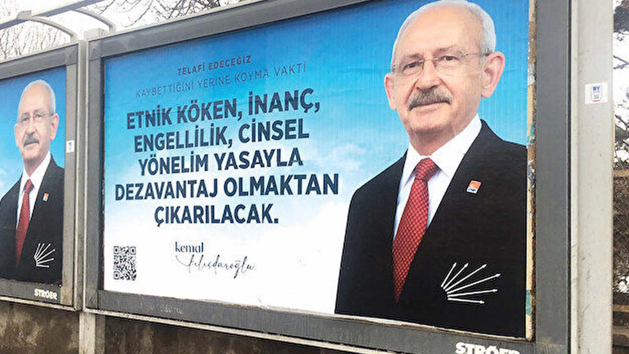 Kemal Kılıçdaroğlu'nun afişindeki o ayrıntıya dikkat çekti Cinsel yönelim vurgusu