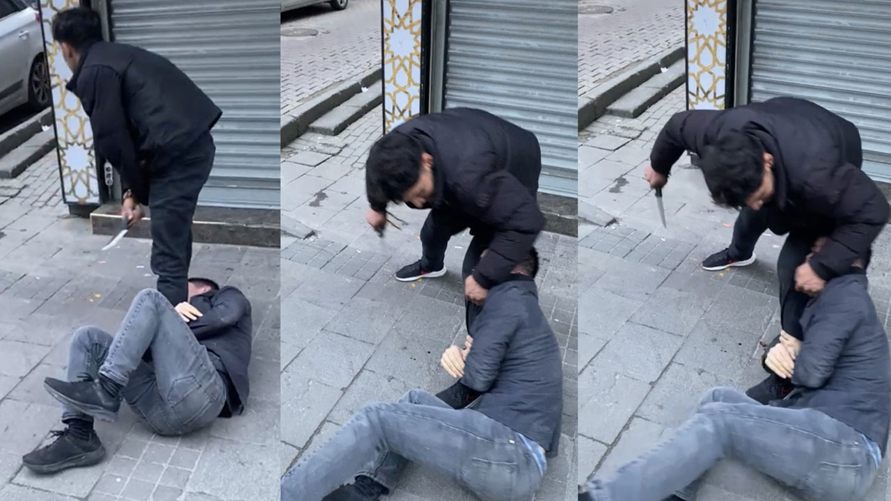 İstanbul’da bıçaklı gasp dehşeti kamerada! Darp edildi, bıçaklandı işte o anlar