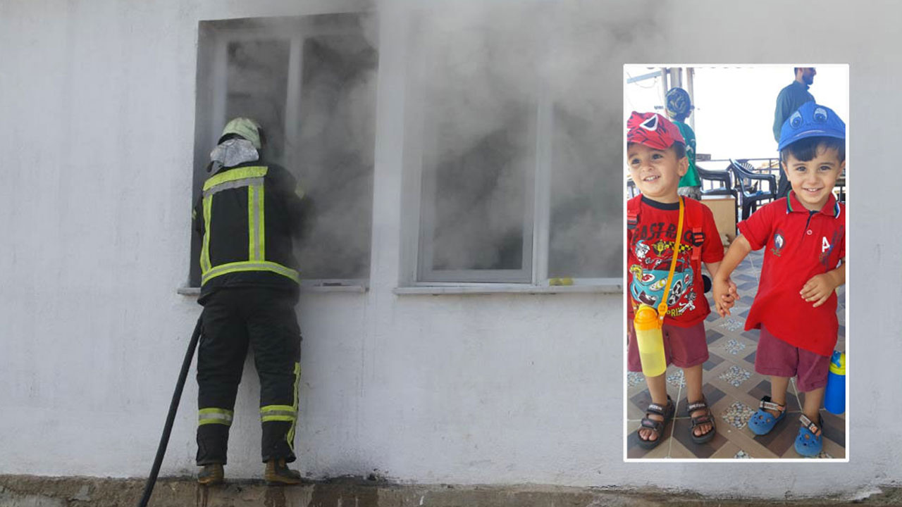 Manisa'nın Kula ilçesinde çıkan yangında 3 yaşındaki ikizler hayatını kaybetti