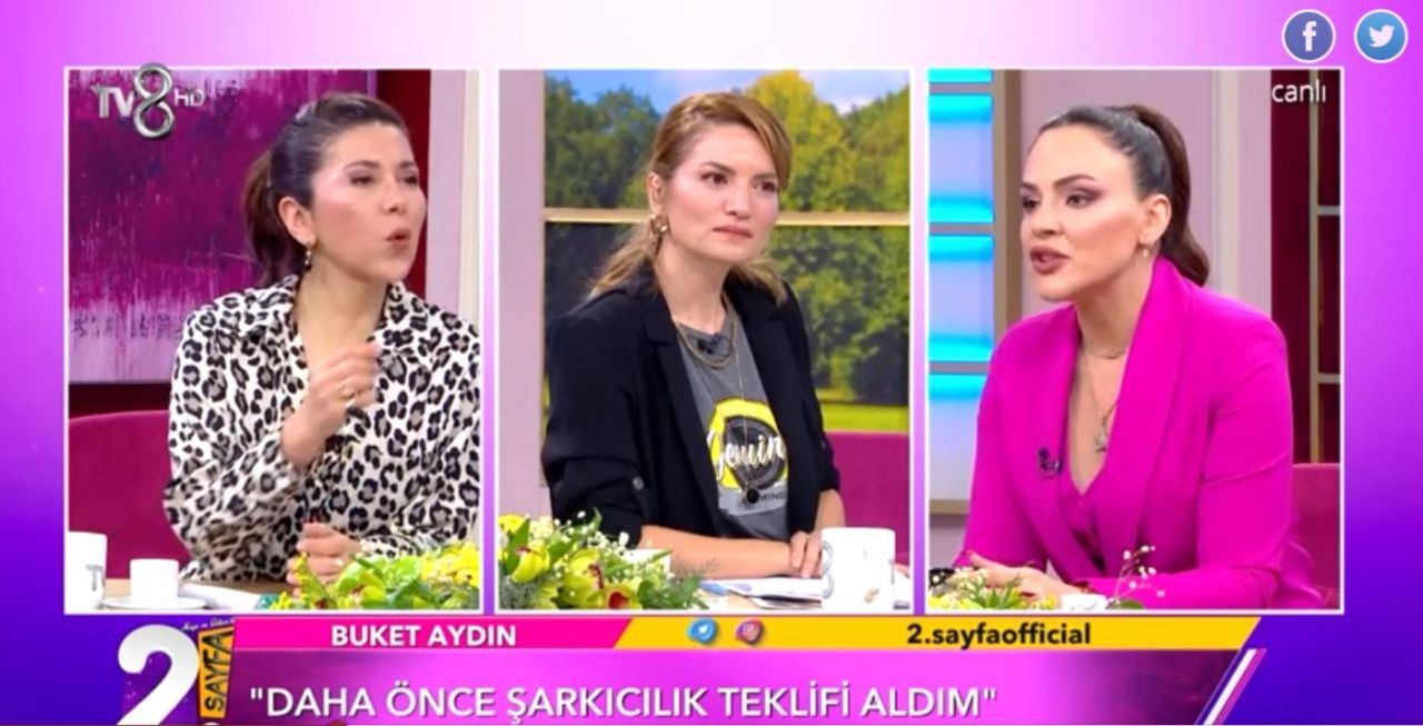 TV8 2. Sayfa canlıda Buket Aydın'dan 'şarkıcılık' itirafı teklifler yağmış ilk şarkısı 'Habeş Maymunu'
