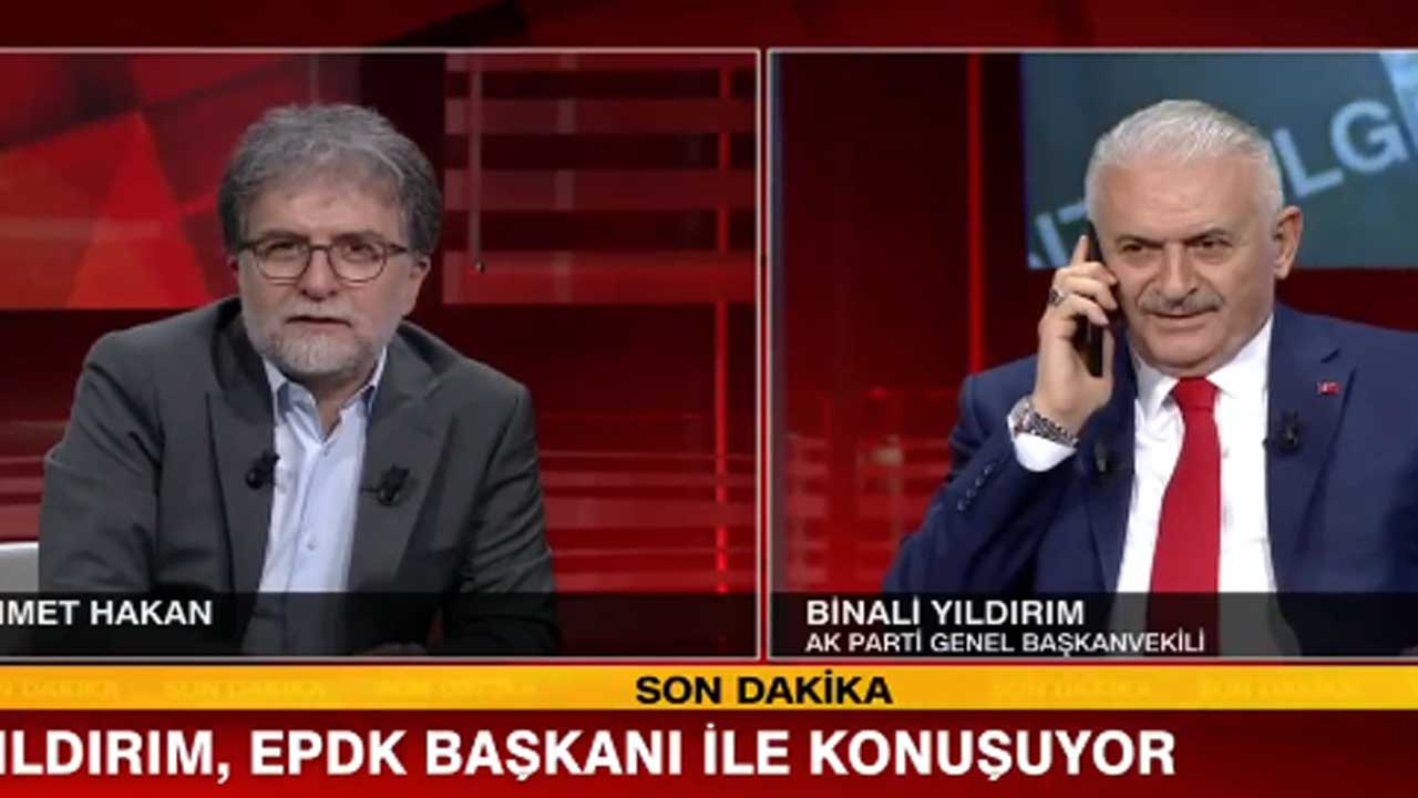Binali Yıldırım CNN Türk canlı yayınında EPDK Başkanı ile konuştu! Ahmet Hakan şaşkına döndü