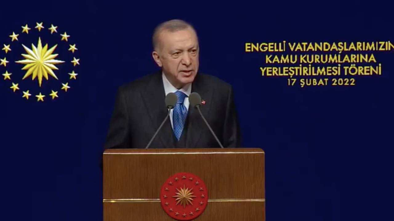 Cumhurbaşkanı Erdoğan 66 bin engelli memur atamasında konuştu