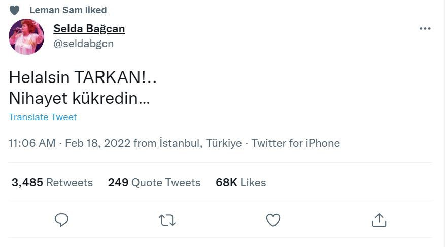 Tarkan'ın 'Geççek' şarkısına en ilginç yorum Selda Bağcan'dan: Nihayet kükredin!