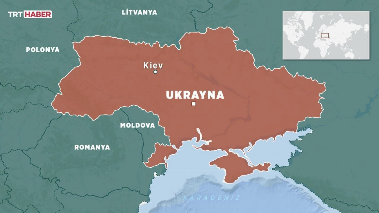 Ukrayna haritası ve komşuları Türkiye'ye yakın mı Ukrayna siyasi haritası