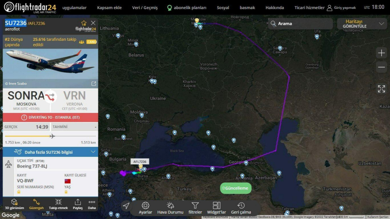 Yunanistan müsaade etmedi! Rus yolcu uçağı İstanbul'a iniş yaptı