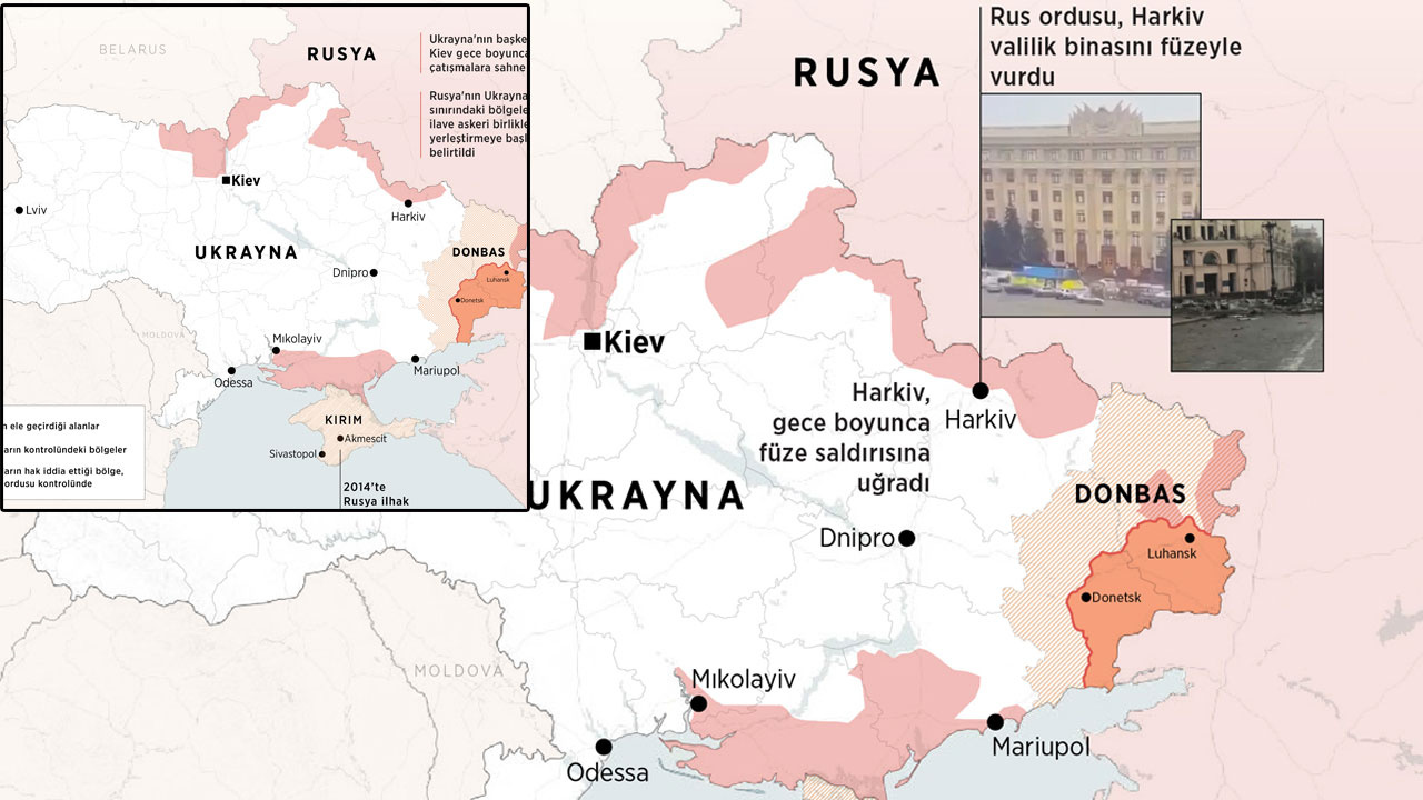 Ukrayna haritasına bakın Rusya 6 günde nereleri aldı? Türk SİHA'lara ABD'den övgü