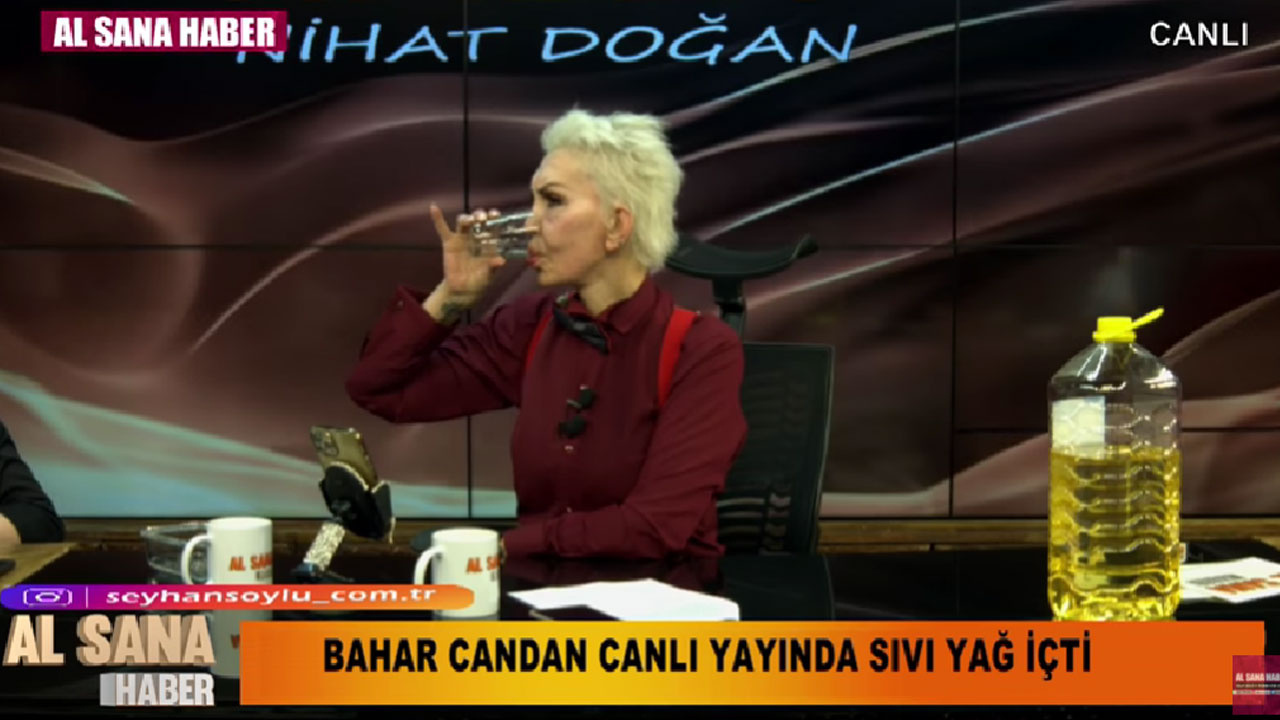 'Ayçiçek yağı fiyatı 1000 TL olsun' diyen Bahar Candan'a Seyhan Soylu bir bidon yağ döktü