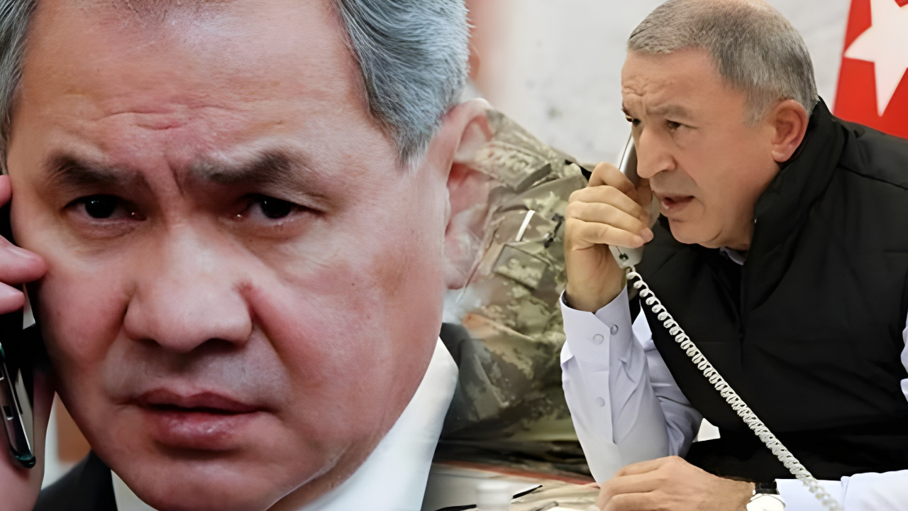 Milli Savunma Bakanı Hulusi Akar ile Rus mevkidaşı Şoygu telefonda görüştü