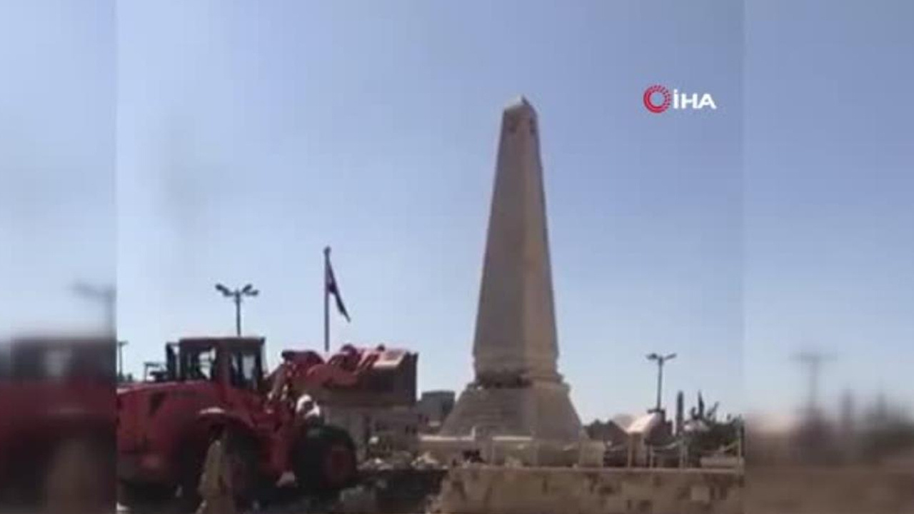 Türk Şehitliği'nde bulunan anıtı Husiler yıktı! Osmanlı'nın varlığını sembolize ediyordu