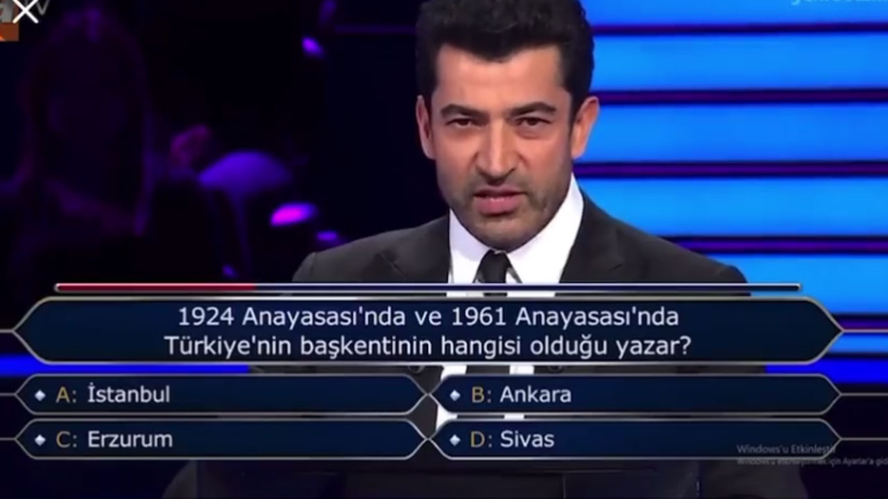 Kim Milyoner Olmak İster'de Ankara'yı bilemeyen Tıp öğrencisi Kenan İmirzalıoğlu'nu çıldırttı