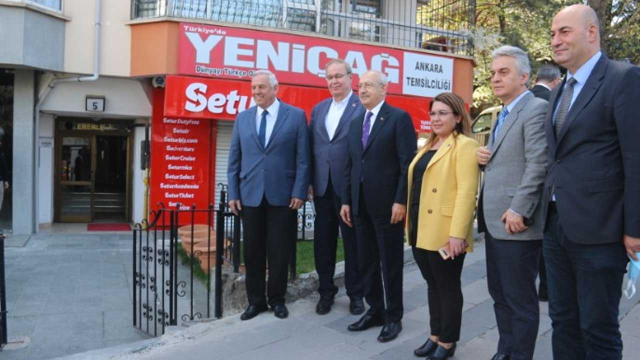 Kılıçdaroğlu küçülmeye giden Yeniçağ gazetesini ziyaret etti