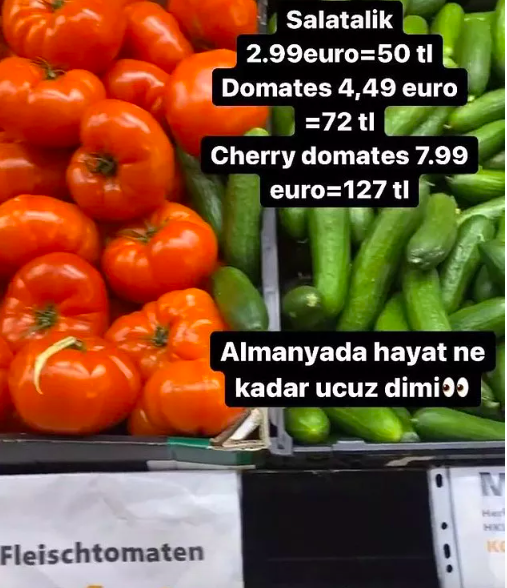 Almanya'daki sebze fiyatlarını TL'ye çeviren Ahmet Dursun beyin yaktı kendini böyle akladı