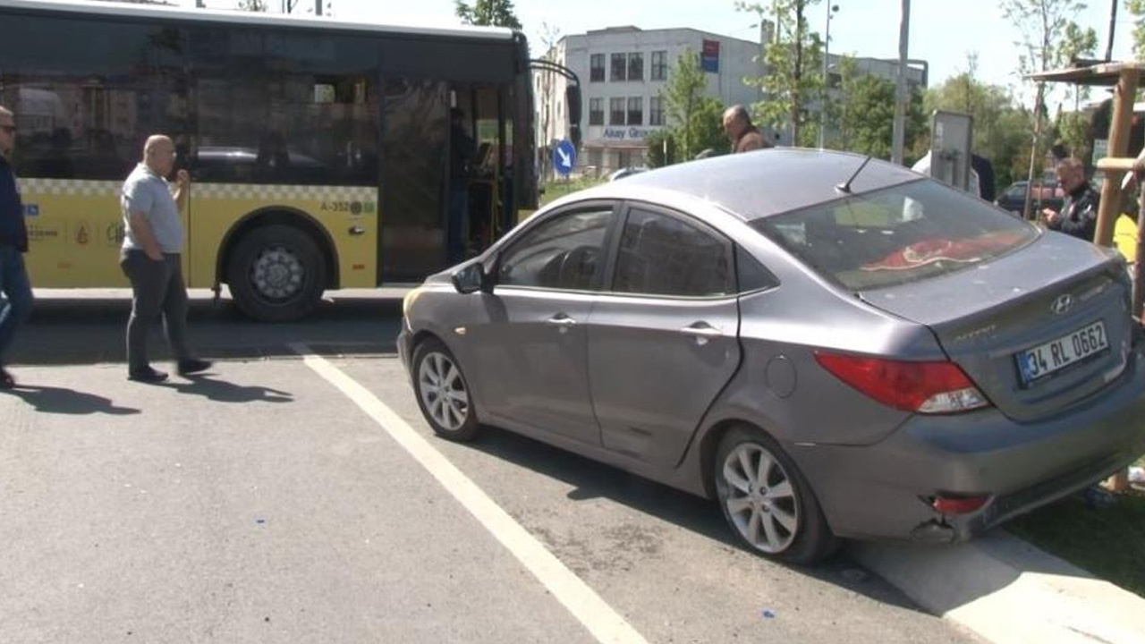 Gaziosmanpaşa'da İETT otobüsü ile otomobil çarpıştı! Yaralılar var