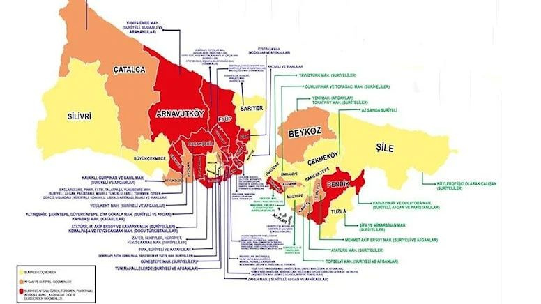İşte İstanbul’un sığınmacı haritası! Hangi ülke vatandaşları hangi ilçelerde yaşıyor?