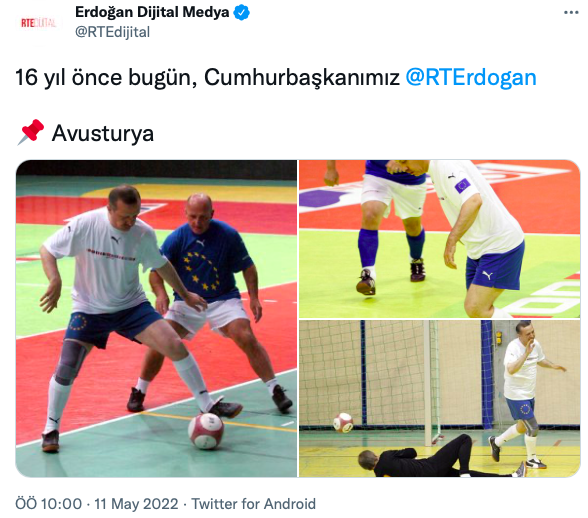 Cumhurbaşkanı Erdoğan'ın 16 yıl önceki görüntüleri paylaşıldı AB'ye 2 gol atmıştı