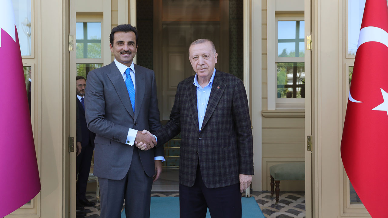 Katar Emiri Türkiye'ye geldi! Cumhurbaşkanı Erdoğan'la Vahdettin Köşkü'nde görüştü