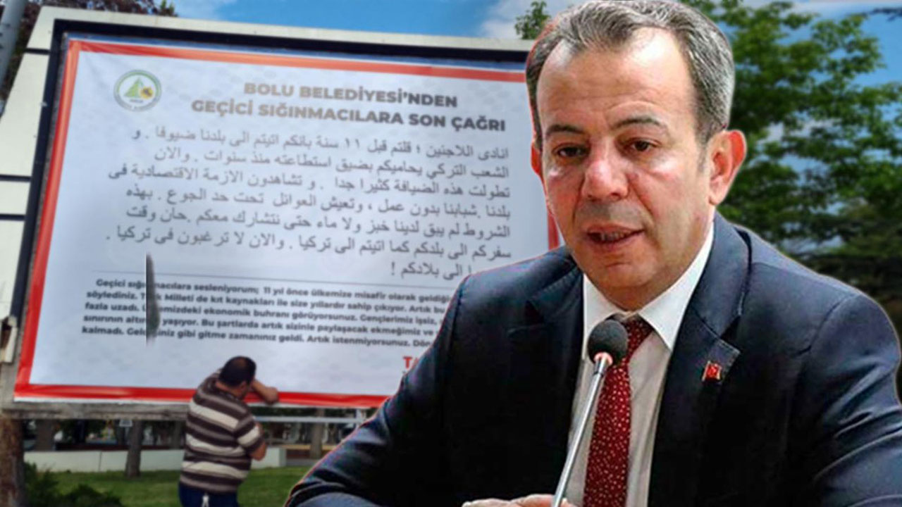 Bolu Belediye Başkanı Tanju Özcan'ın Arapça mülteci afişlerine soruşturma! Özcan: Bu ülke karışacak yakında!