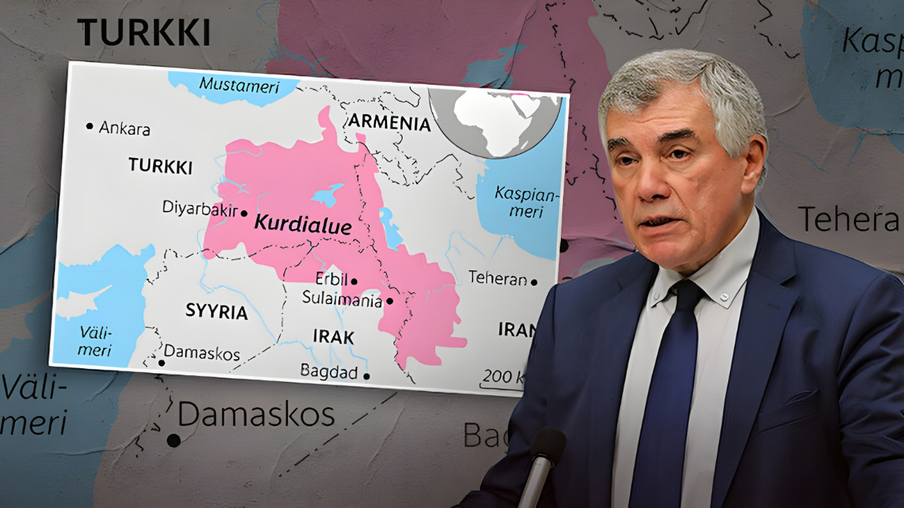 Finlandiya medyası CHP'li Ünal Çeviköz'ün röportajını sözde Kürdistan haritası ile yayınladı