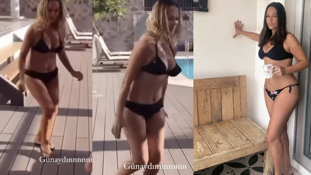 Hülya Avşar siyah bikinili videosuyla ortalığı kasıp kavurdu! Dansına bakın
