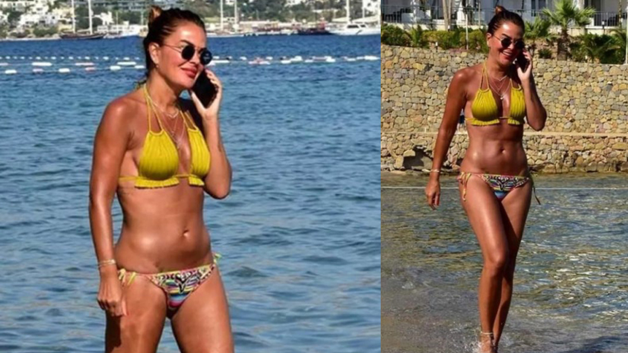 Özlem Yıldız sarı bikinisiyle Bodrum'da sezonu bomba gibi açtı!