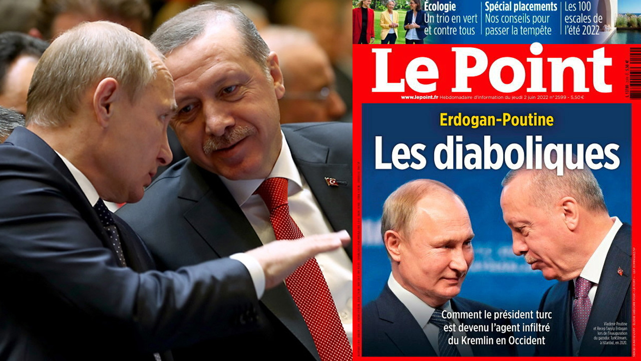 Fransız dergisinden Cumhurbaşkanı Erdoğan ve Putin için 'şeytaniler' kapağı