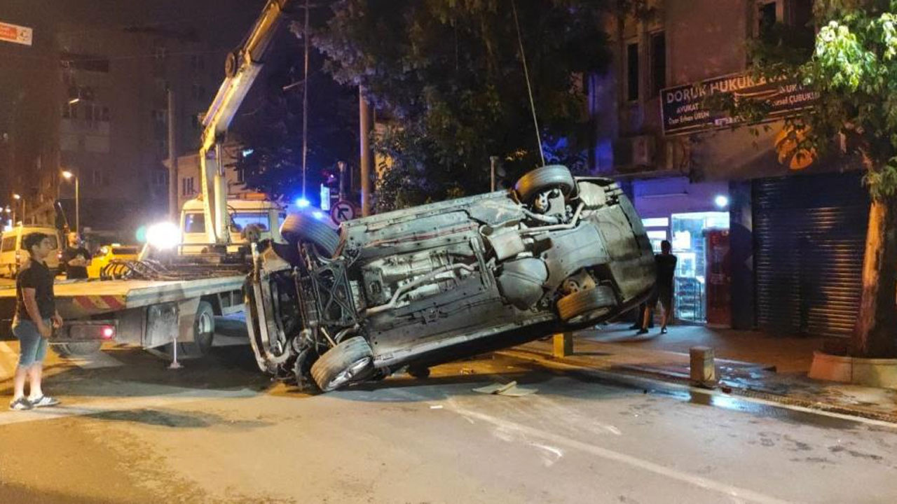 Kaza yapıp takla attığı lüks otomobilinin camından çıkıp kaçtı polis yaralı halde buldu