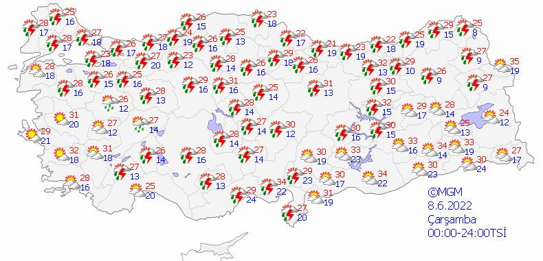 Kuvvetli yaz sağanakları geliyor! Meteoroloji uyardı listede İstanbul da var bu saate dikkat