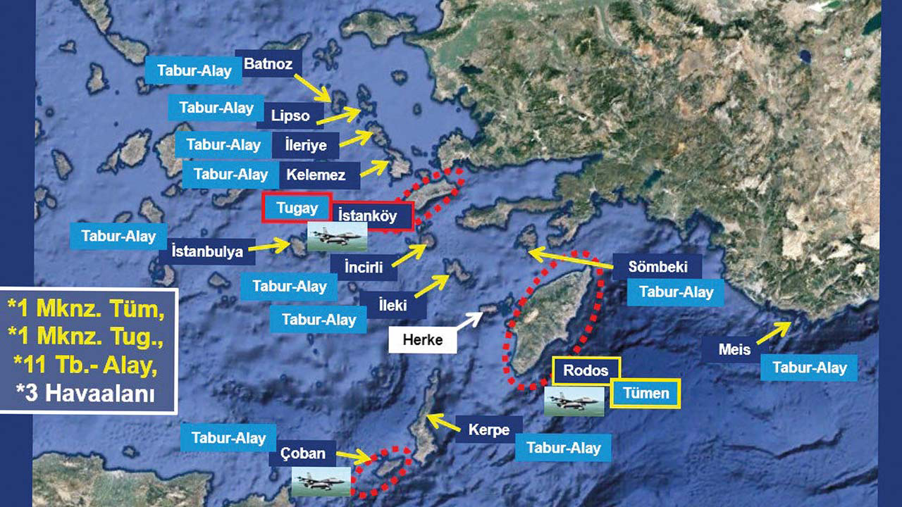 Yunanistan umursamadan ilerliyor 23 adadan 22'si silahlandırıldı