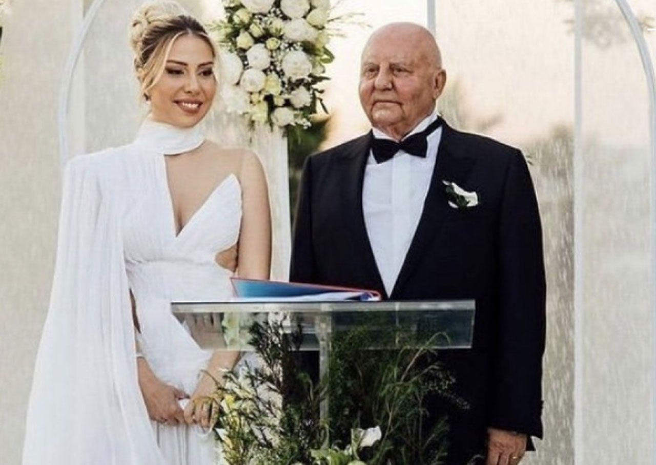 Arkas Holding'in sahibi Lucien Arkas kendisinden 42 yaş küçük Merve Sakallı ile evlendi