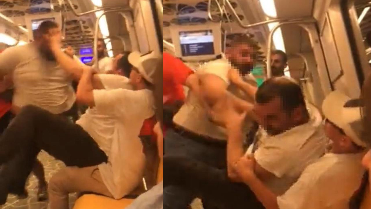 Kadıköy metroda ortalık fena karıştı! Alkol kavgası yolcular araya girdi