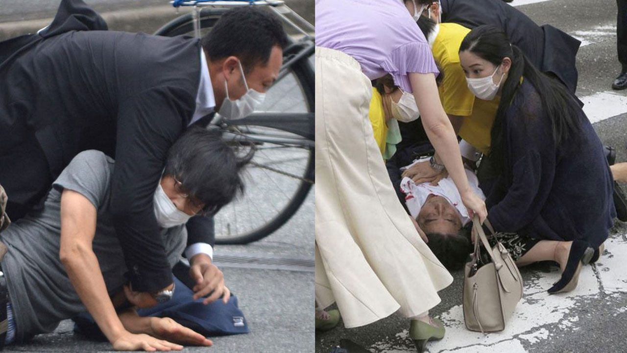 Japonya eski başbakanı Abe uğradığı suikast sonucu hayatını kaybetti! İşte suikast anının videosu