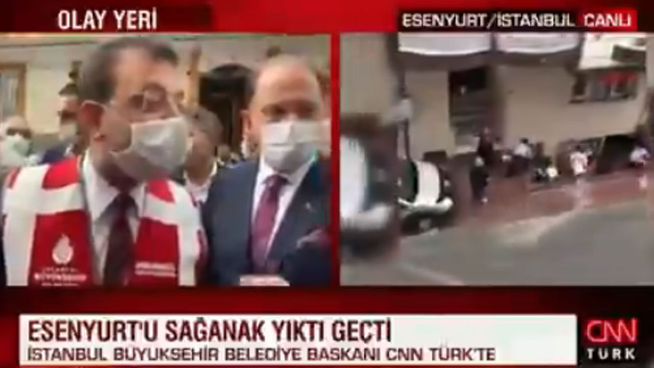 Esenyurt'taki sel baskını sonrası CNN Türk Ekrem İmamoğlu'nun o vaadini paylaştı