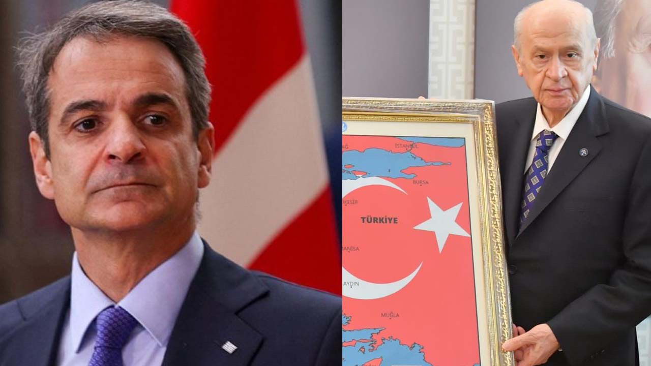 Yunanistan çıldırmıştı! Bahçeli'deki harita için Miçotakis de konuştu Cumhurbaşkanı Erdoğan'a seslendi