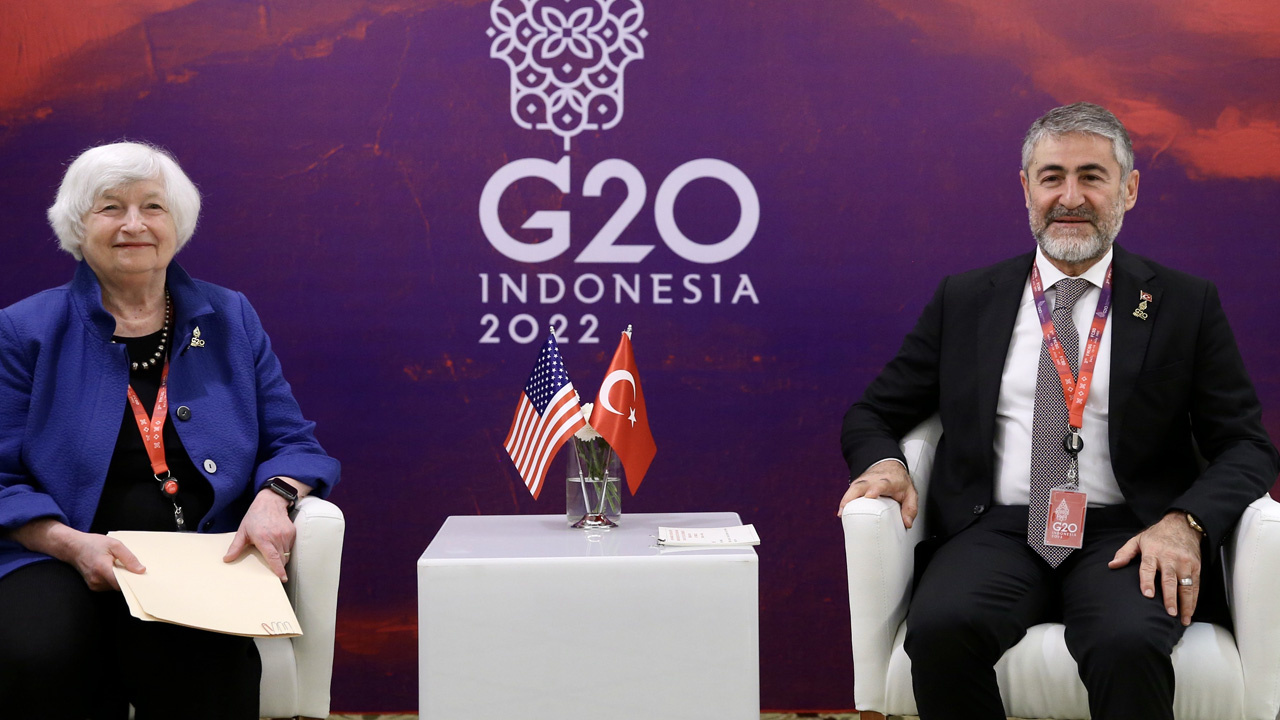 Bakan Nureddin Nebati ABD'li mevkidaşı Yellen ile görüştü