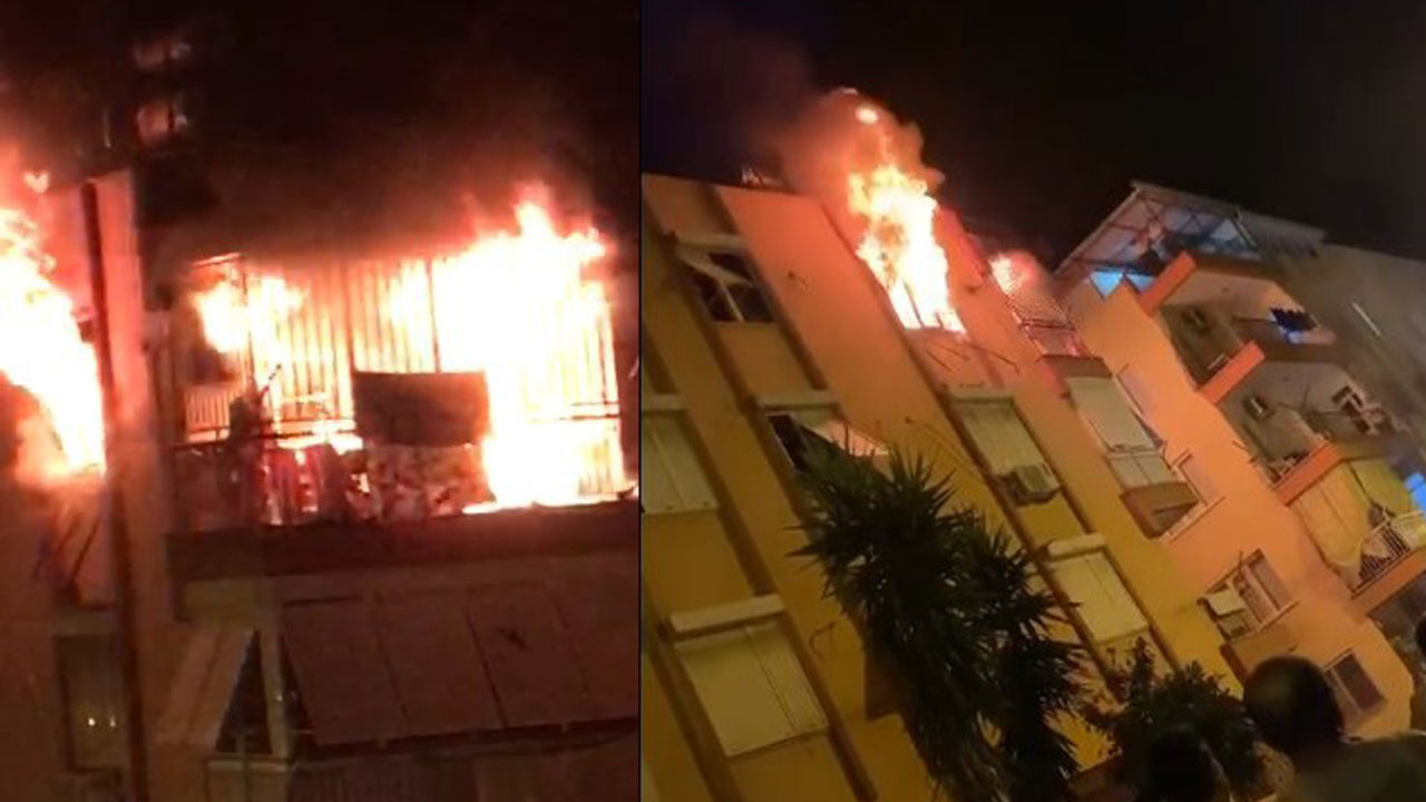 Antalya'da yangın: 2 çocuk mahsur kaldı, ekipler kurtardı