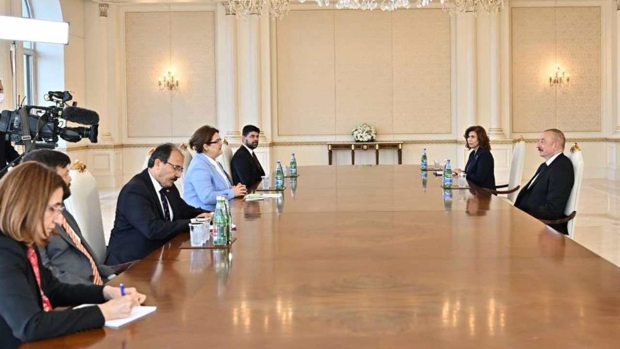 Azerbaycan Cumhurbaşkanı Aliyev Bakan Yanık’ı kabul etti