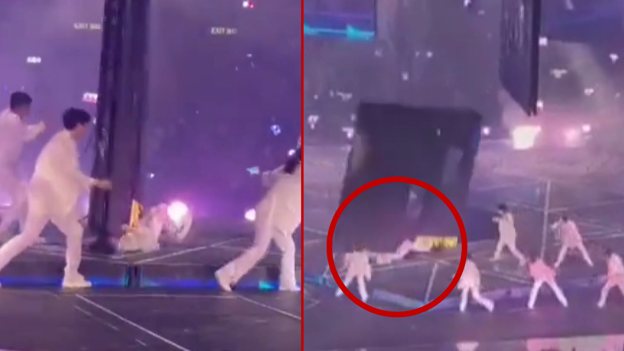 Korkunç görüntü! Konser alanındaki dev ekran dansçıların üzerine düştü!