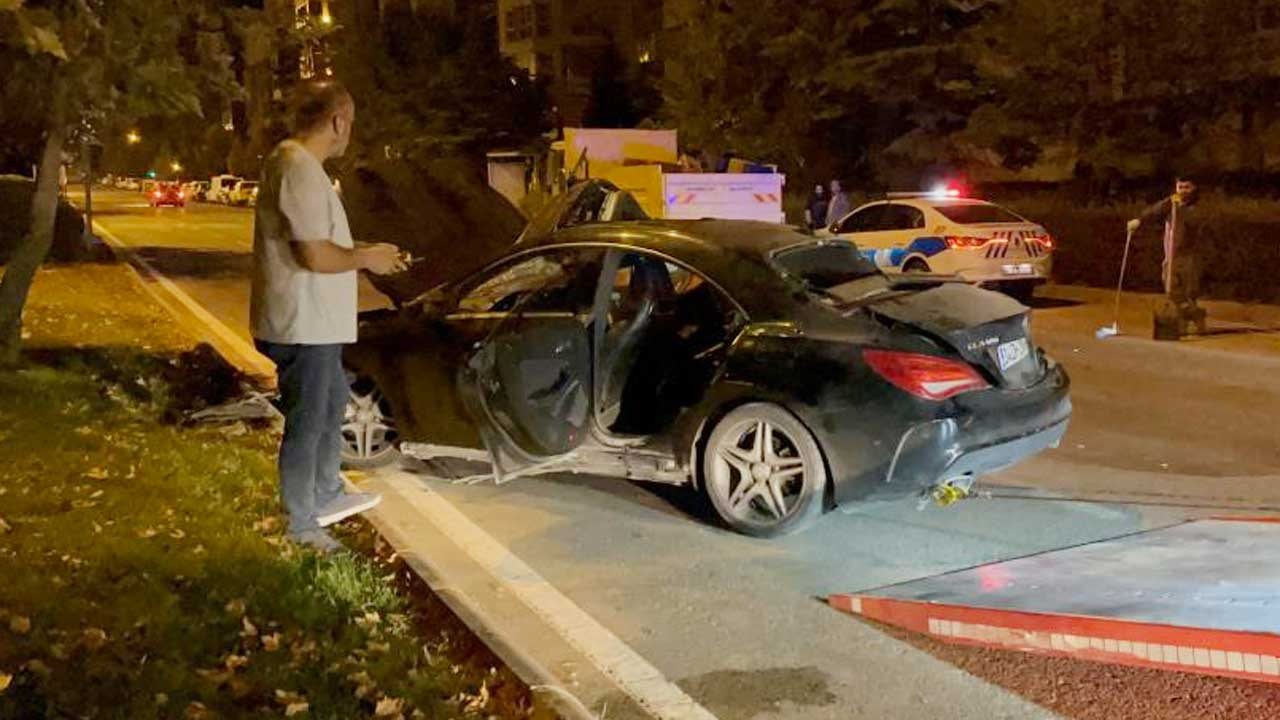 Eskişehir'de lüks araç hurdaya döndü 5 kişi yaralandı