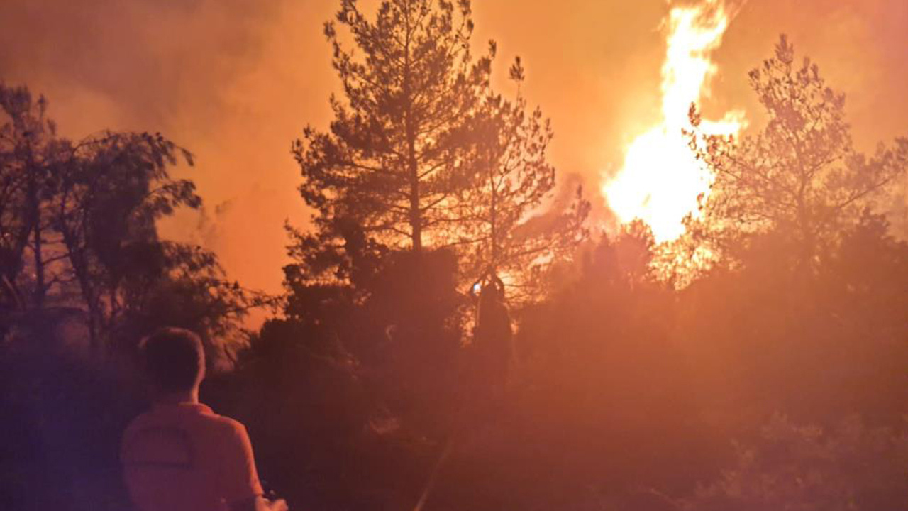 Manisa'da orman yangını: Ekiplerin alevlerle mücadelesi devam ediyor